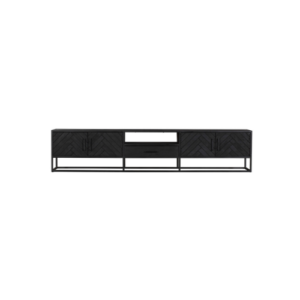 Tv meubel New York Zwart Mangohout 240 cm