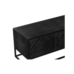 Tv meubel New York Zwart Mangohout 240 cm