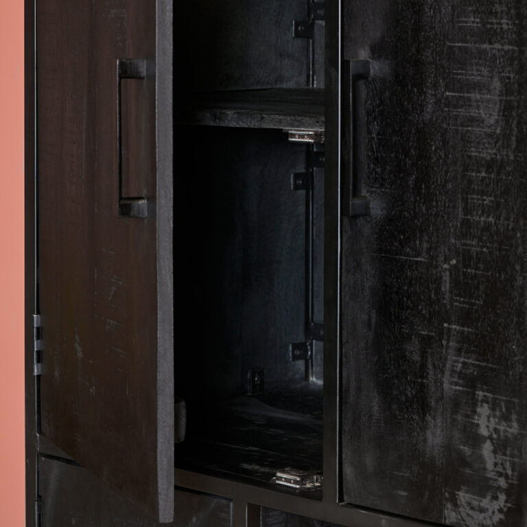Vakkenkast Denver Black | 90 cm