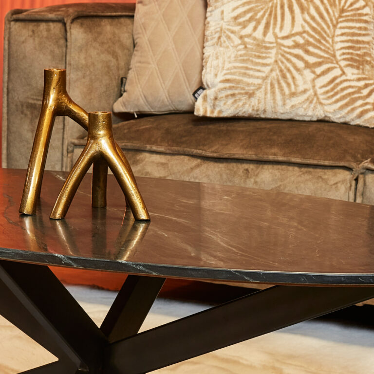Salontafel Faye Black marble | 120 cm | Ovaal