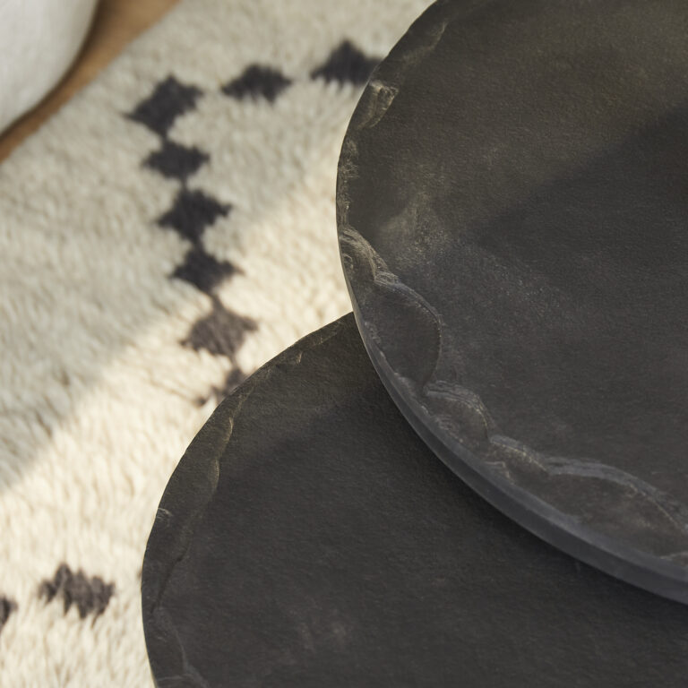 Table basse Ora Noir Kadappa Stone| 60 cm | Set de 2