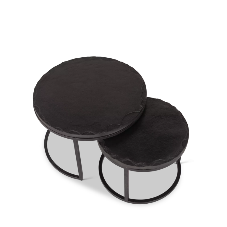 Table basse Ora Noir Kadappa Stone| 60 cm | Set de 2