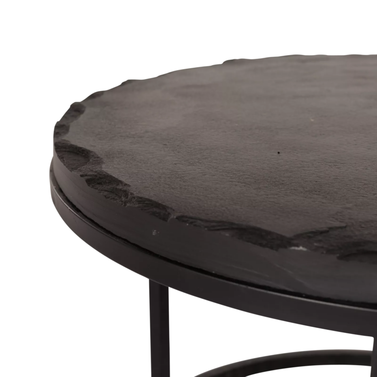 Table basse Ora Noir Kadappa Stone| 60 cm | Set de 2