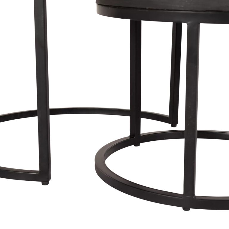 Table basse Ora Noir Kadappa Stone| 60 cm | Set de 2