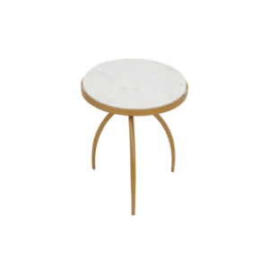 Bijzettafel Kay White marble | 40 cm