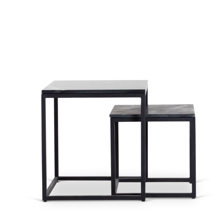Salontafel Daan Black marble | 50 cm | Set van 2