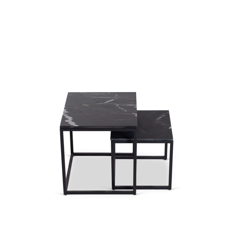 Salontafel Daan Black marble | 50 cm | Set van 2