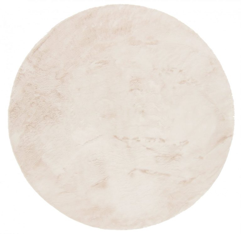 Zacht Hoogpolig vloerkleed&nbsp;160 rond -Beige