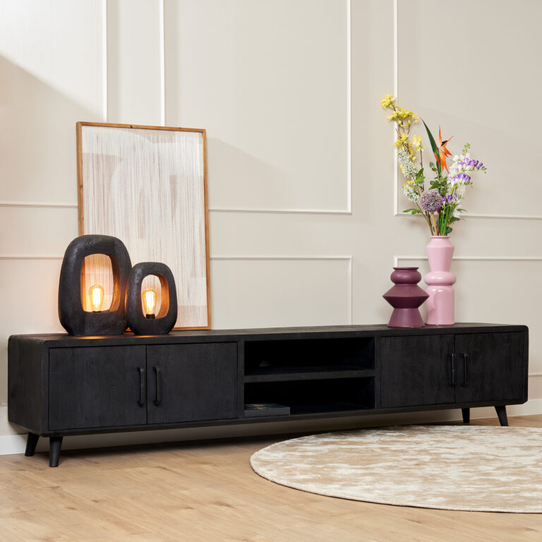 TV unit Omaha Black | 240 cm