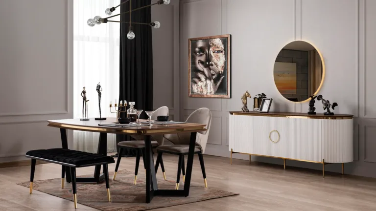 Tesla ekru gold Eettafel