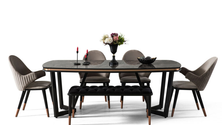 Tesla walnut bronz Eettafel
