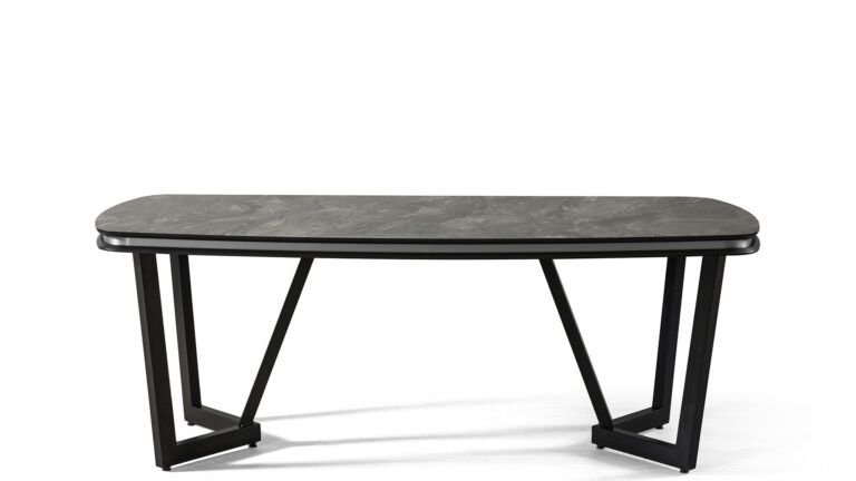 Tesla Black Silver Eettafel