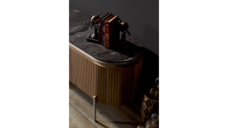 Tesla walnut silver Eettafel