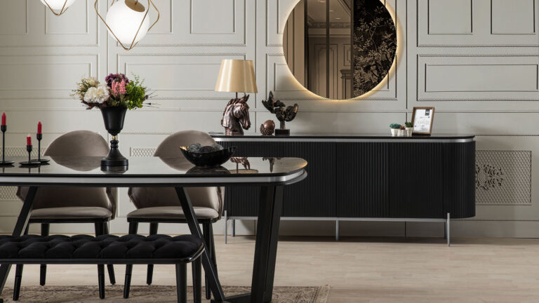 Tesla Black Silver Eettafel
