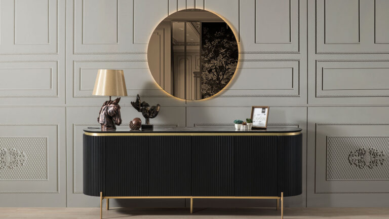 Tesla black gold Eettafel