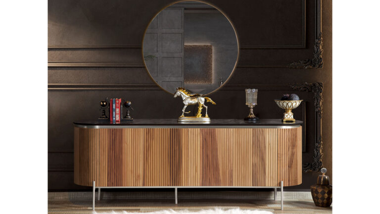 Tesla walnut silver Eettafel