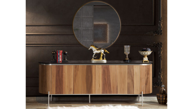 Tesla walnut silver Eettafel
