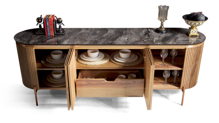 Tesla walnut bronz Eettafel