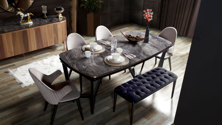 Tesla walnut bronz Eettafel