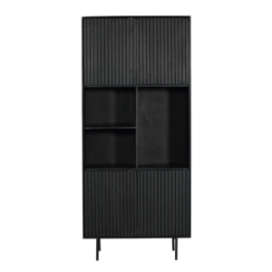 Vakkenkast Madison Zwart Mangohout 90 cm