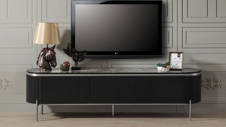 Tesla Black Silver Tv Meubel
