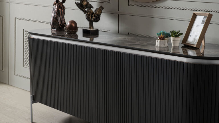 Tesla Black Silver Tv Meubel