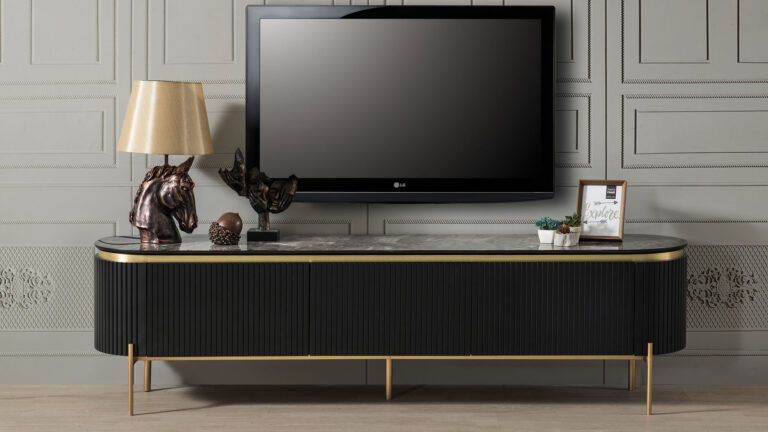 Tesla Black Gold Tv Meubel