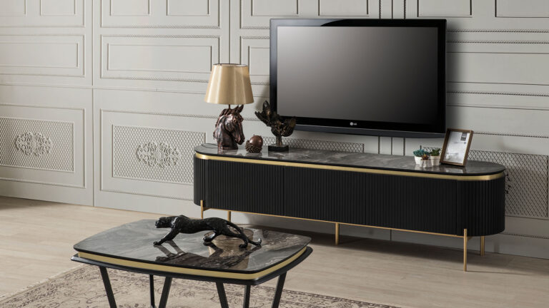 Tesla Black Gold Tv Meubel