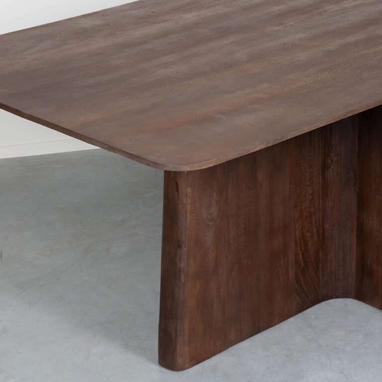 LABEL51 Eetkamertafel Scott - Espresso - Mangohout - 200x100 cm