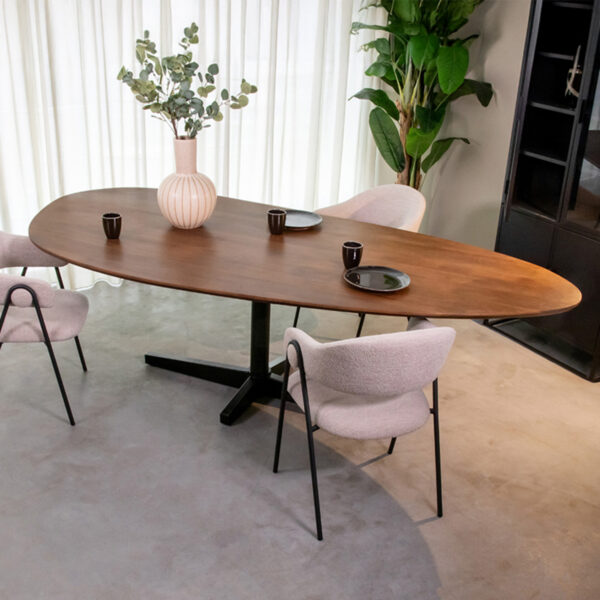 LABEL51 Eetkamertafel Rosie - Nature - Mangohout - 220x110 cm