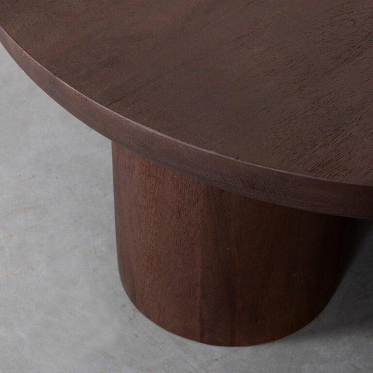 LABEL51 Salontafel Olly - Espresso - Mangohout - 90 cm - Rond