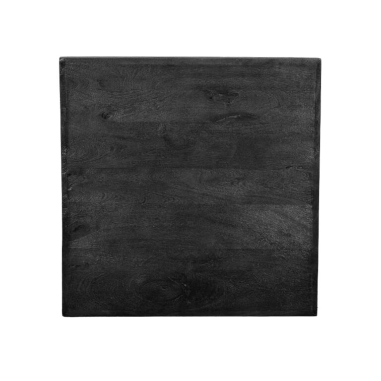 LABEL51 Eetkamertafel Tafelblad Straight Edge - Zwart - Mangohout - 70 cm Straight