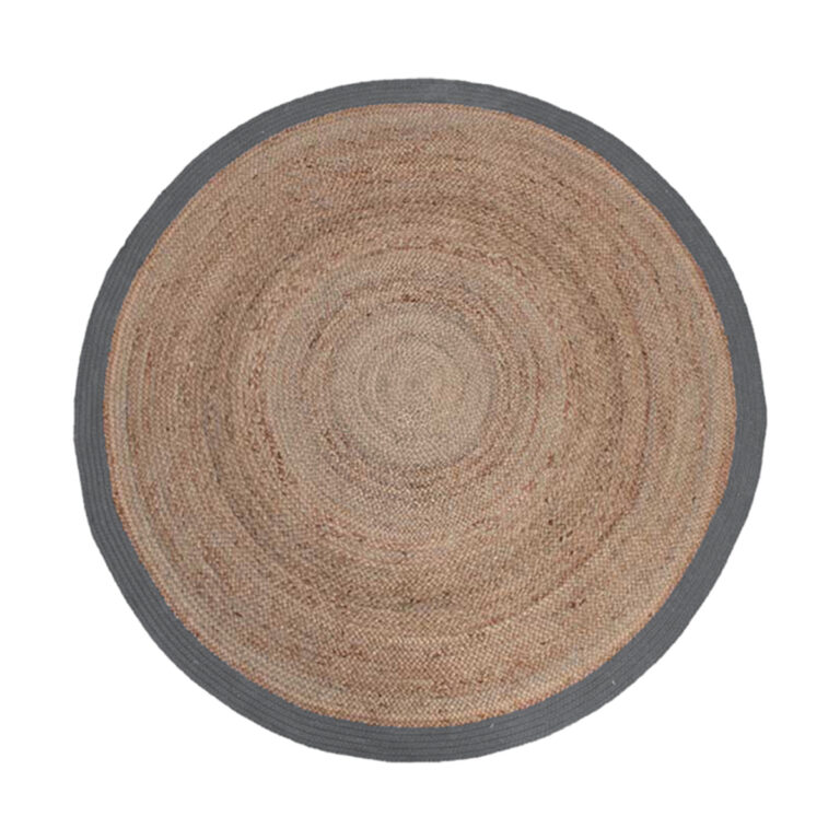 LABEL51 Vloerkleden Jute - Grijs - Jute - 180x180 cm