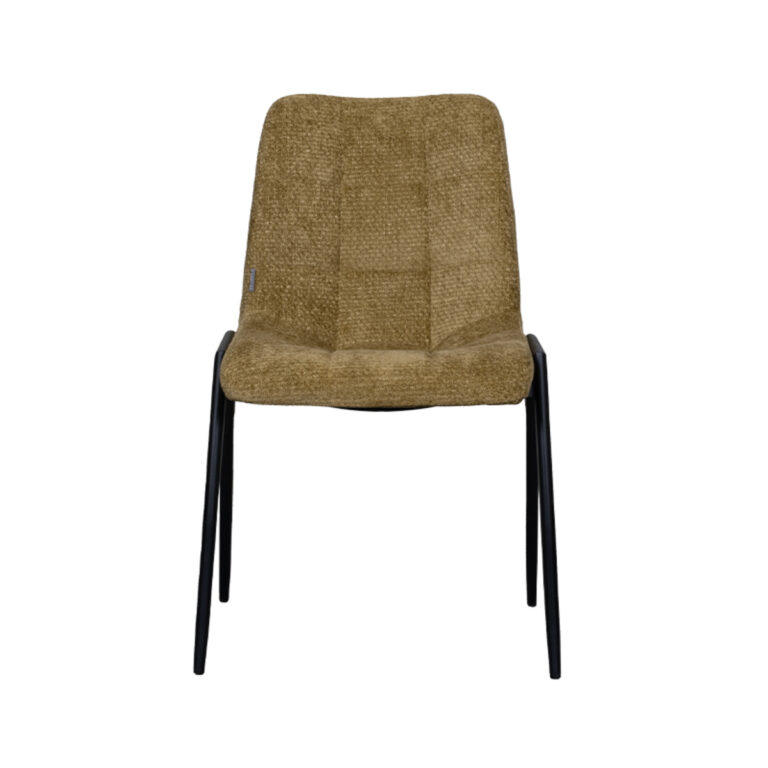 LABEL51 Eetkamerstoel Noor - Mustard - Elite - Black Frame