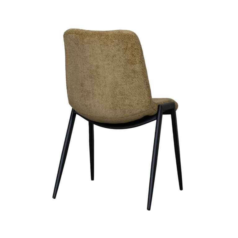 LABEL51 Eetkamerstoel Noor - Mustard - Elite - Black Frame
