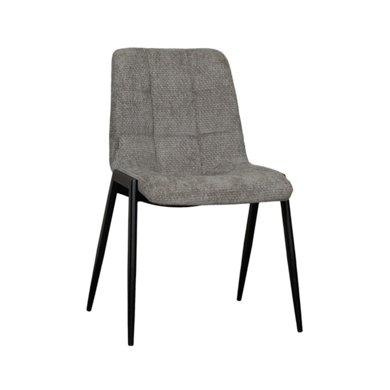 LABEL51 Eetkamerstoel Noor - Stone - Elite - Black Frame