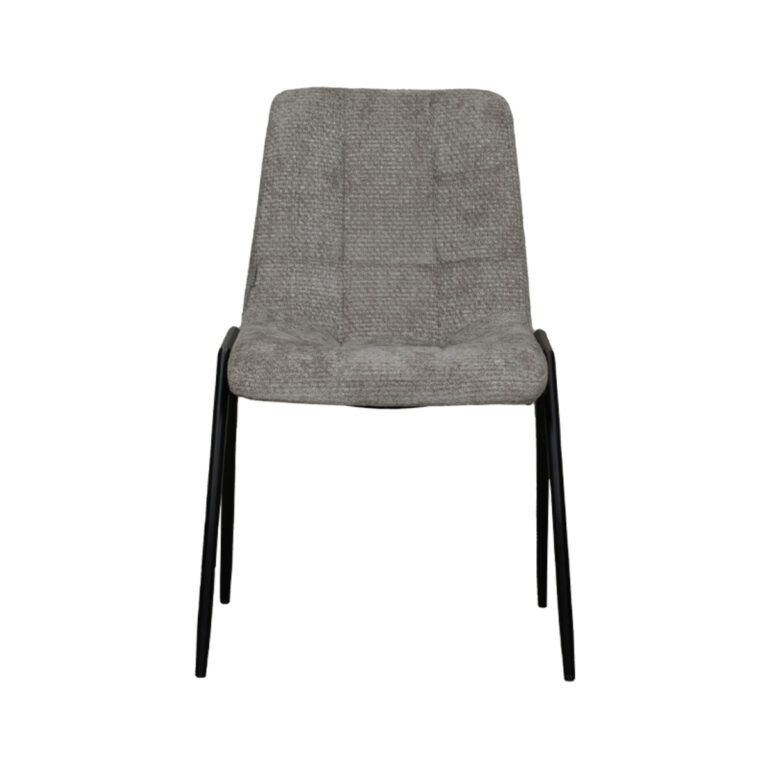 LABEL51 Eetkamerstoel Noor - Stone - Elite - Black Frame