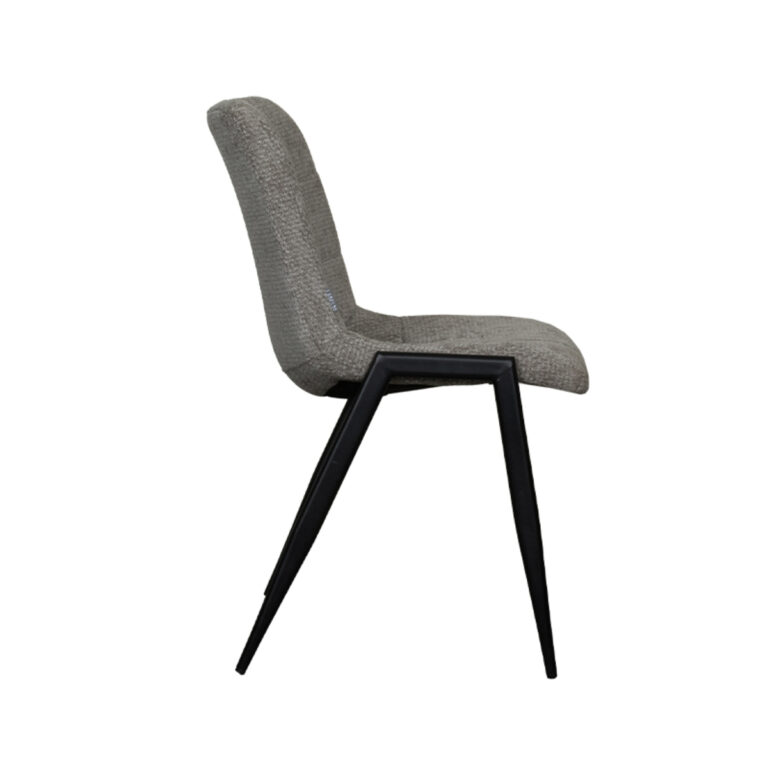 LABEL51 Eetkamerstoel Noor - Stone - Elite - Black Frame
