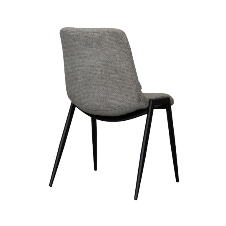 LABEL51 Eetkamerstoel Noor - Stone - Elite - Black Frame