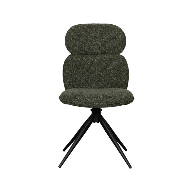 LABEL51 Eetkamerstoel Finn - Forest - Boucle - Black Frame