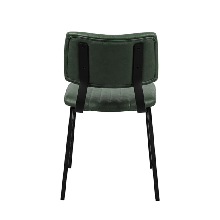 LABEL51 Eetkamerstoel Gusto - Hunter - PU-Leder - Black Frame