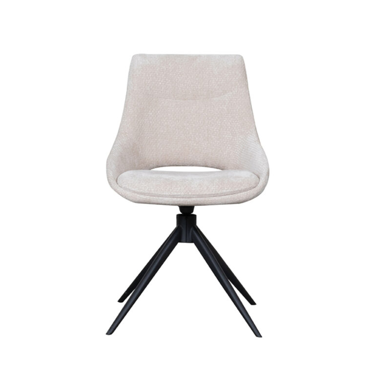 LABEL51 Eetkamerstoel Marlow - Naturel - Elite - Black Frame