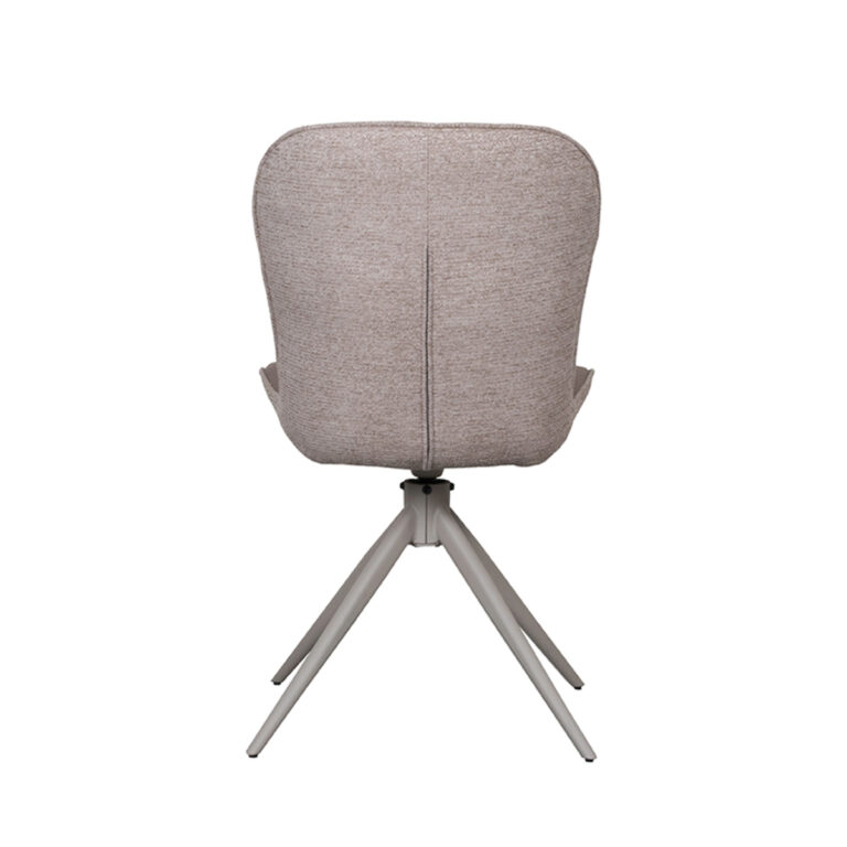 LABEL51 Eetkamerstoel Thorben - Bruin - Microfiber - Taupe Frame