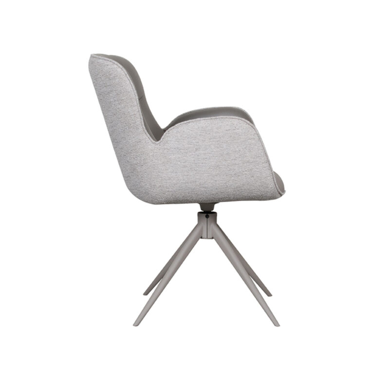 LABEL51 Eetkamerstoel Lasse - Forest - Microfiber - Taupe Frame