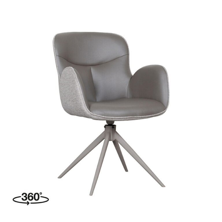 LABEL51 Eetkamerstoel Lasse - Forest - Microfiber - Taupe Frame