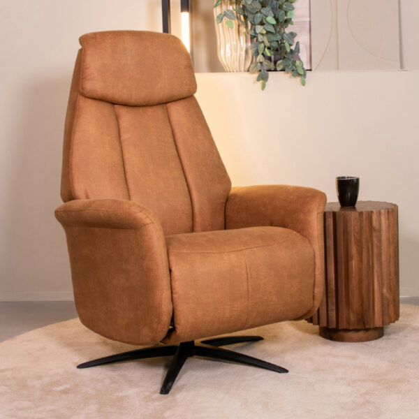 LABEL51 Fauteuil Oslo - Cognac - Micro Suede - One Size