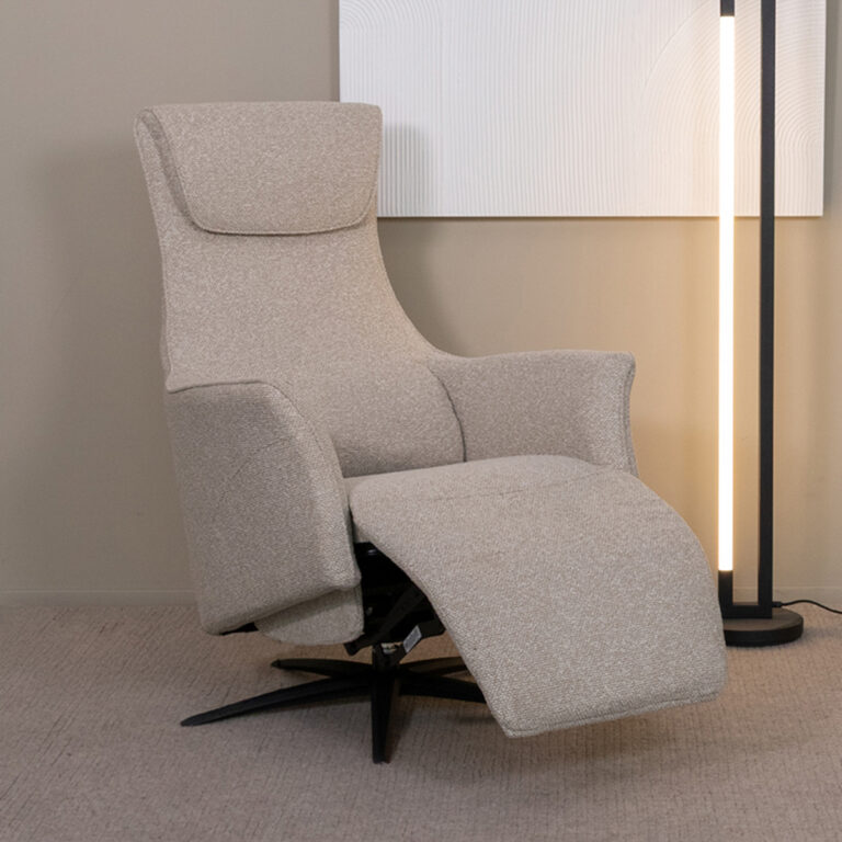 LABEL51 Fauteuil Lund - Naturel - Boucle - One Size