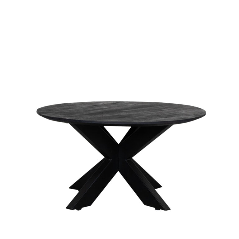 LABEL51 Salontafel Otis - Zwart - Mangohout - 80 cm - Rond