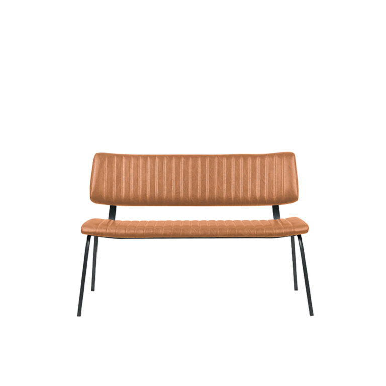 LABEL51 Eetkamerbank Gusto - Cognac - PU-Leder - 120 cm