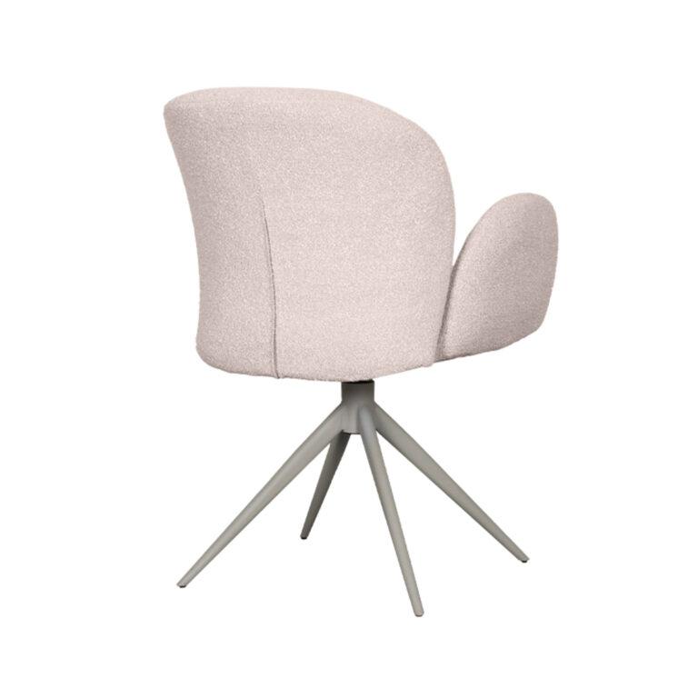 LABEL51 Eetkamerstoel Kimball - Naturel - Boucle - Taupe Frame